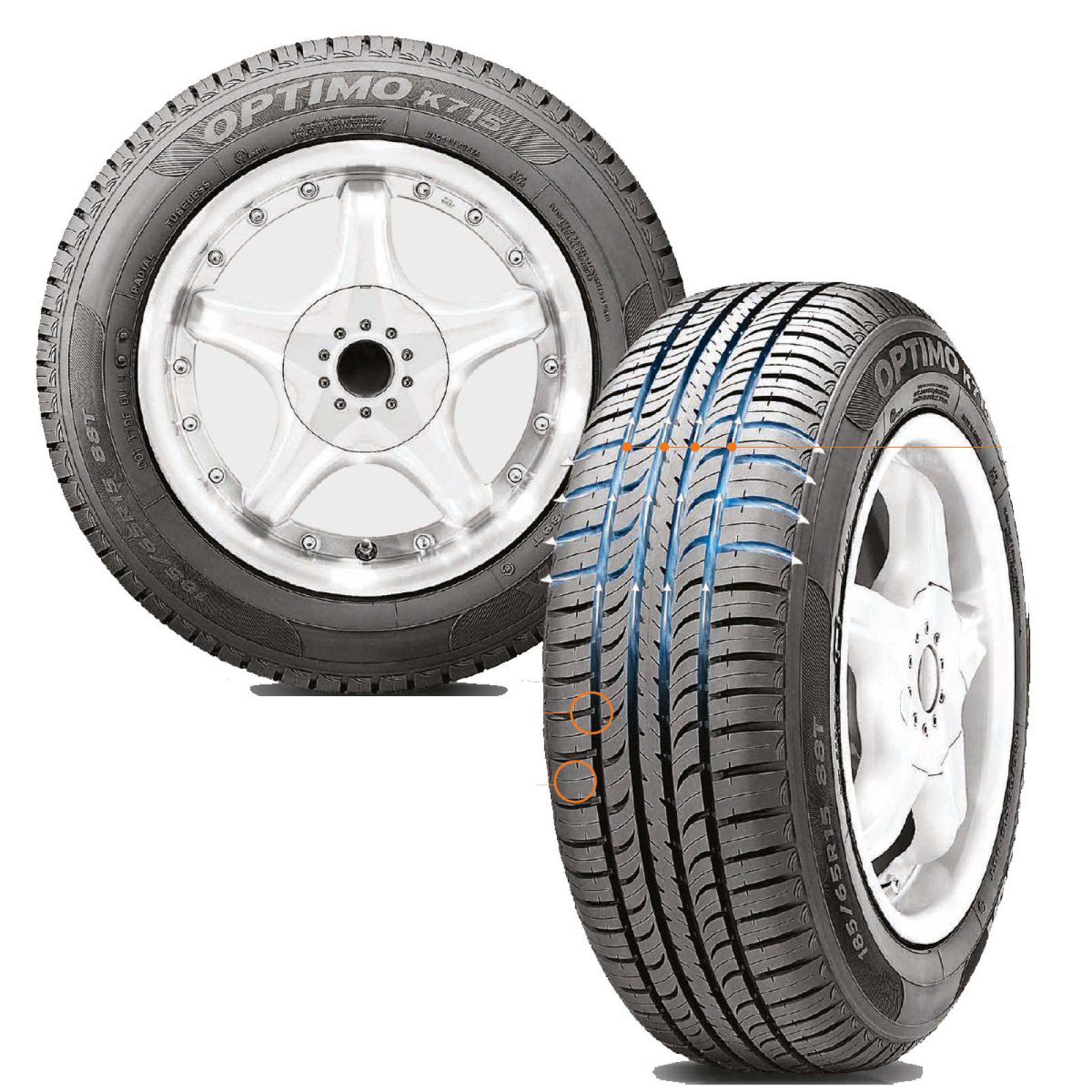 LLANTA 165/60 R14 T OPTIMO (K715) HANKOOK