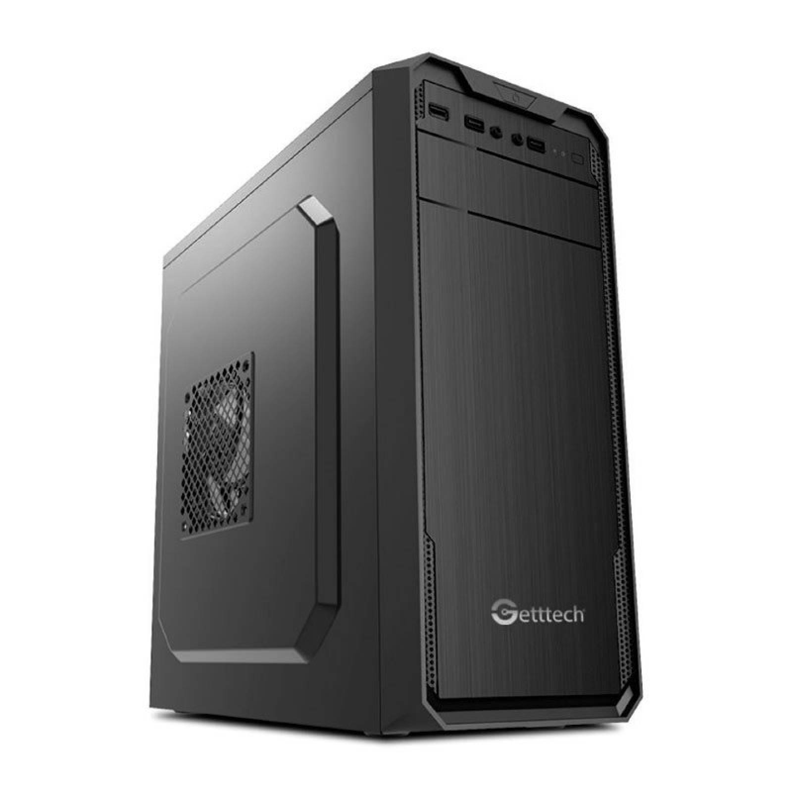 GABINETE GETTTECH GG1803, MIDI TOWER, ATX/MICRO-ATX, USB 2.0/3.0, CON FUENTE DE PODER 500W, NEGRO