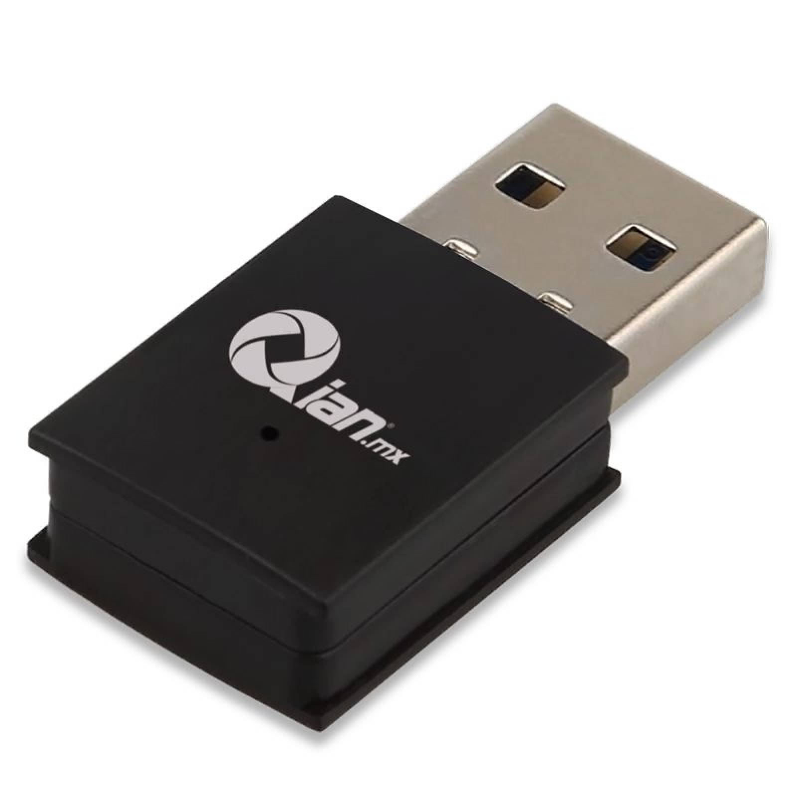 ADAPTADOR DE RED QIAN NW1550 USB 2.0, INALÁMBRICO, WI-FI, BLUETOOTH 4.0, 2.4GHZ, NEGRO (NW1550)