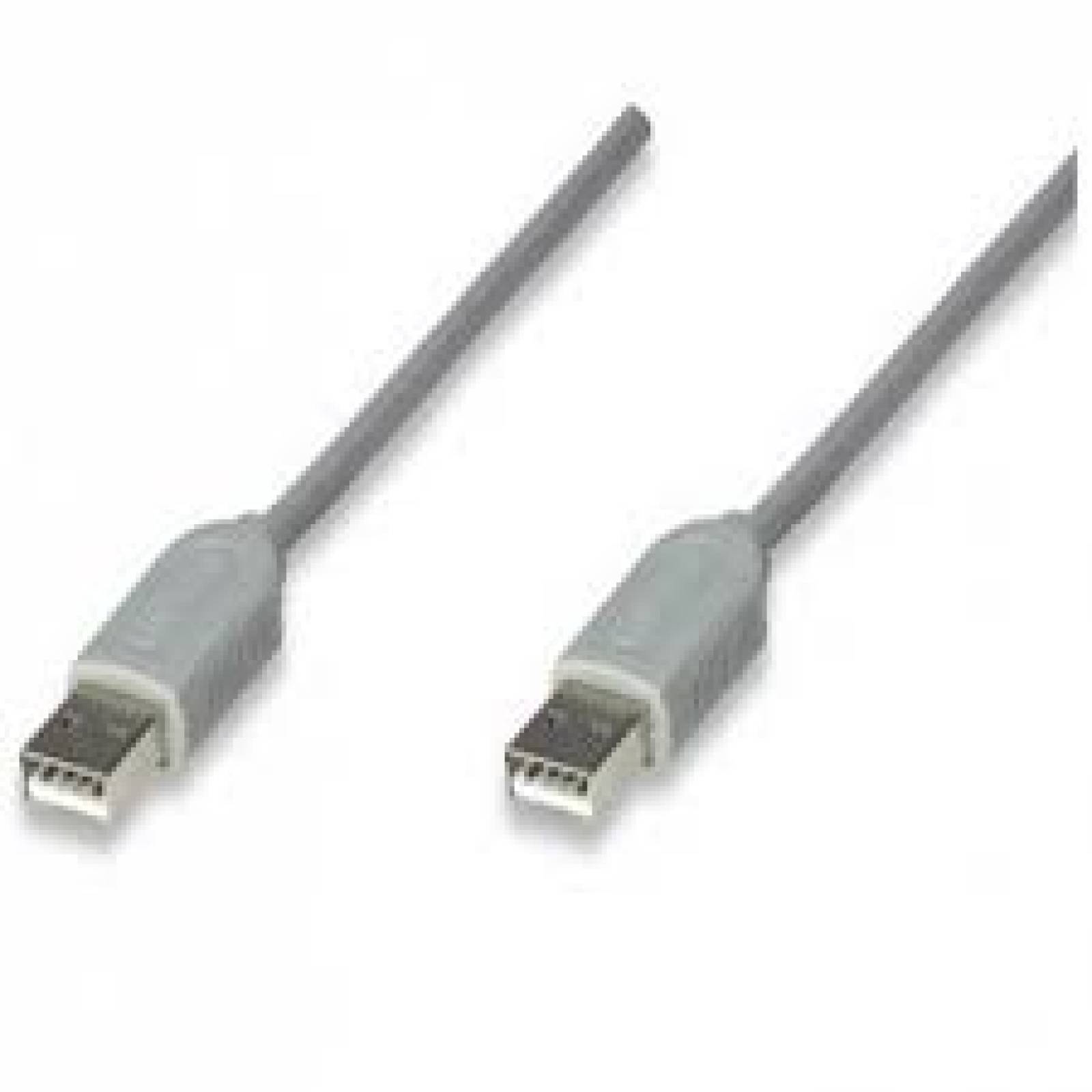 CABLE USB A-B MANHATTAN 317887 GRIS, MACHO, 1.8 METROS