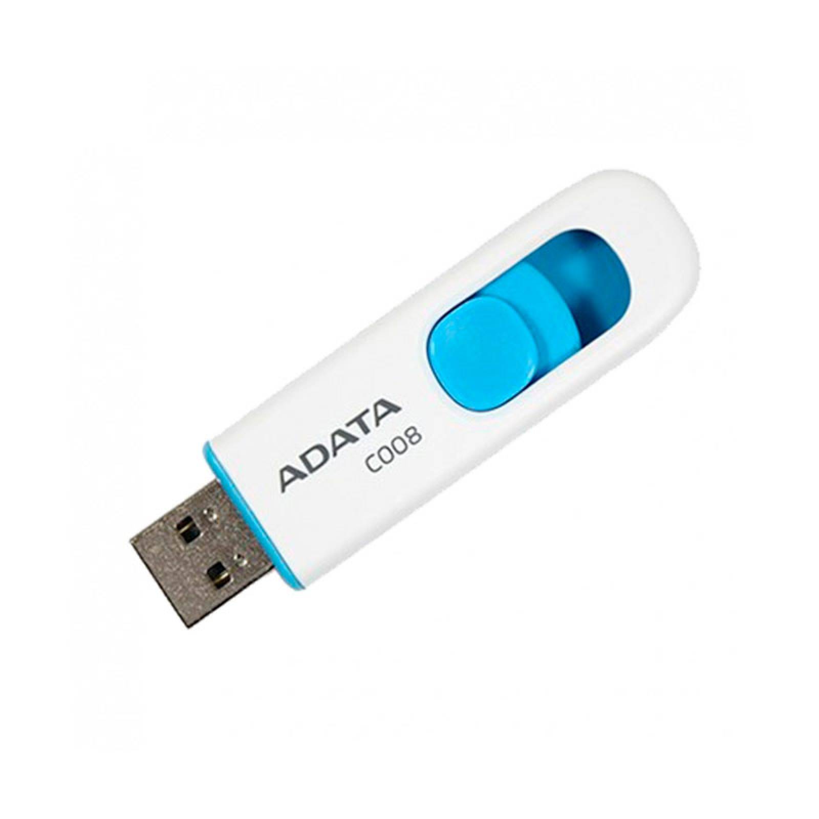 MEMORIA USB ADATA C008 BLANCO/AZUL, 32GB, 2.0