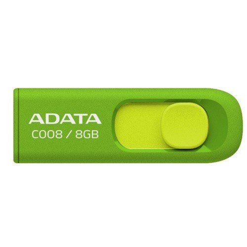 MEMORIA USB ADATA C008 VERDE, 8GB, 2.0