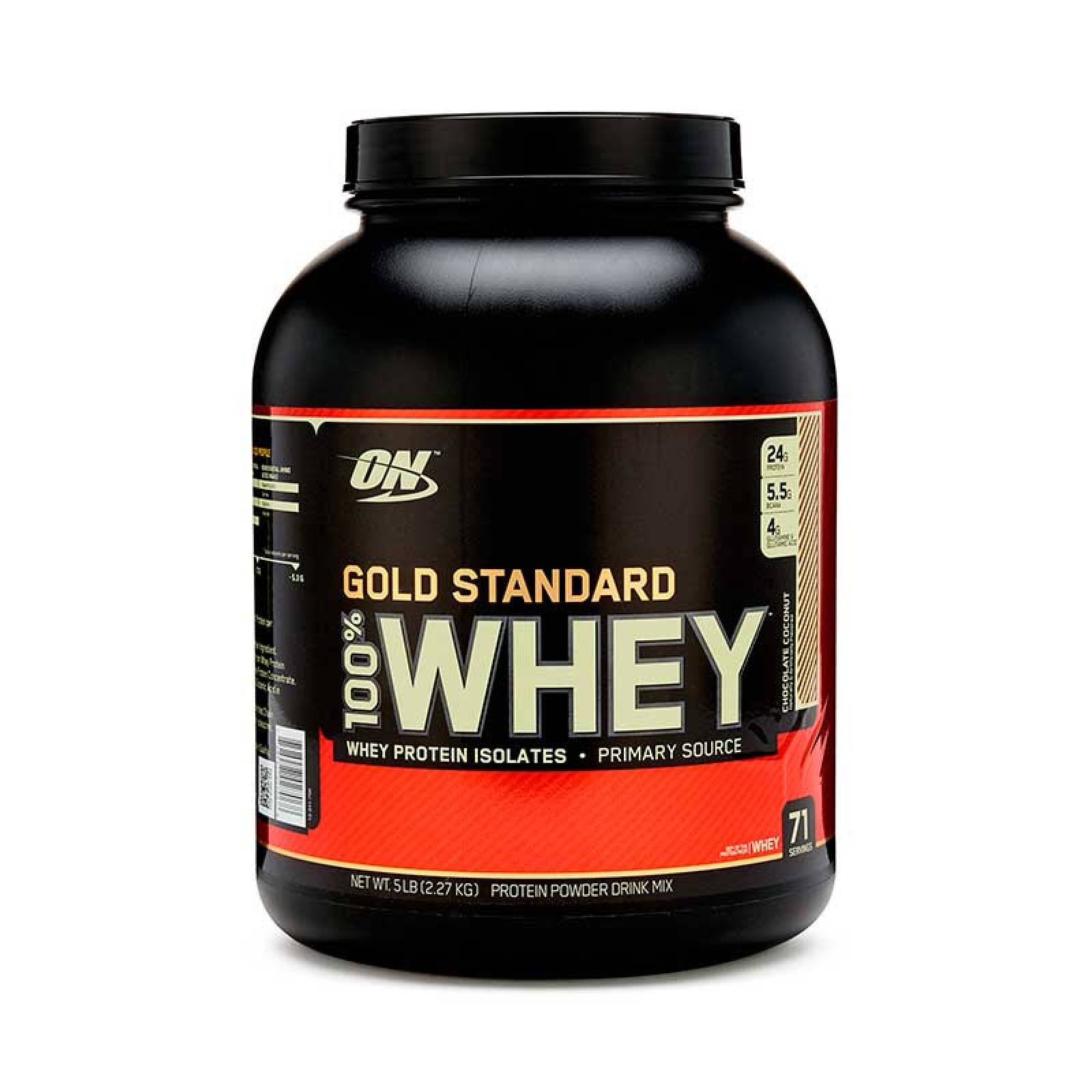 Proteina On Gold Standard Sabor Choco Coco 100% Whey 5 Lbs