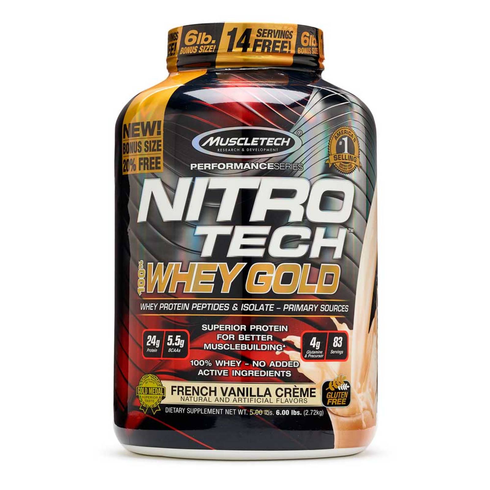 Proteina Muscletech Nitro-tech Whey Gold 5.5 Lbs Vainilla