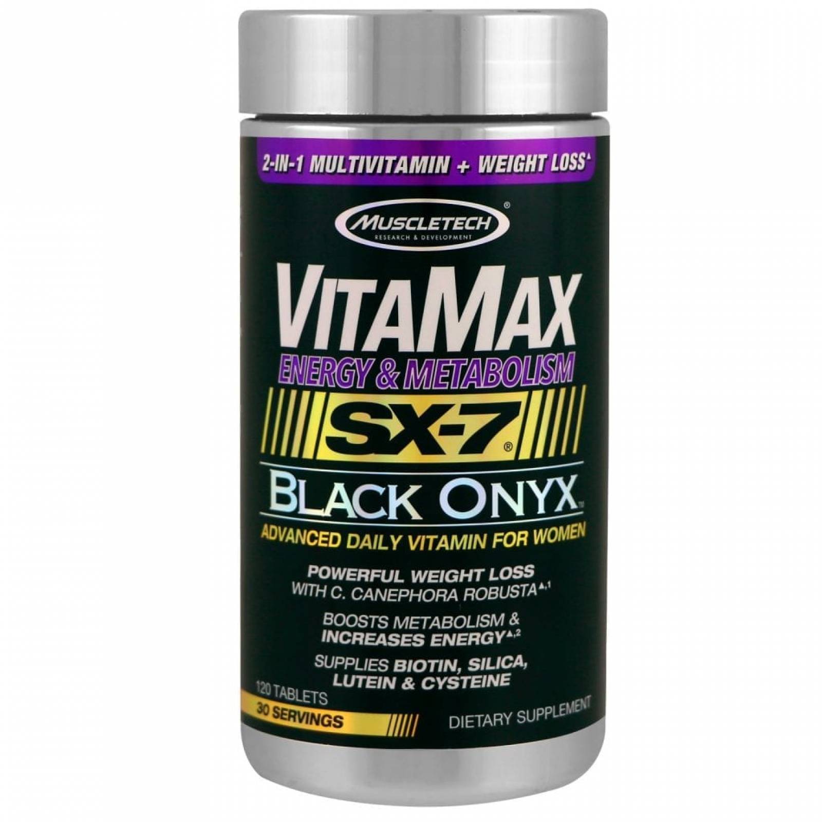 Vitaminas Muscletech VitaMax Sport SX-7 Black Onyx para Mujeres
