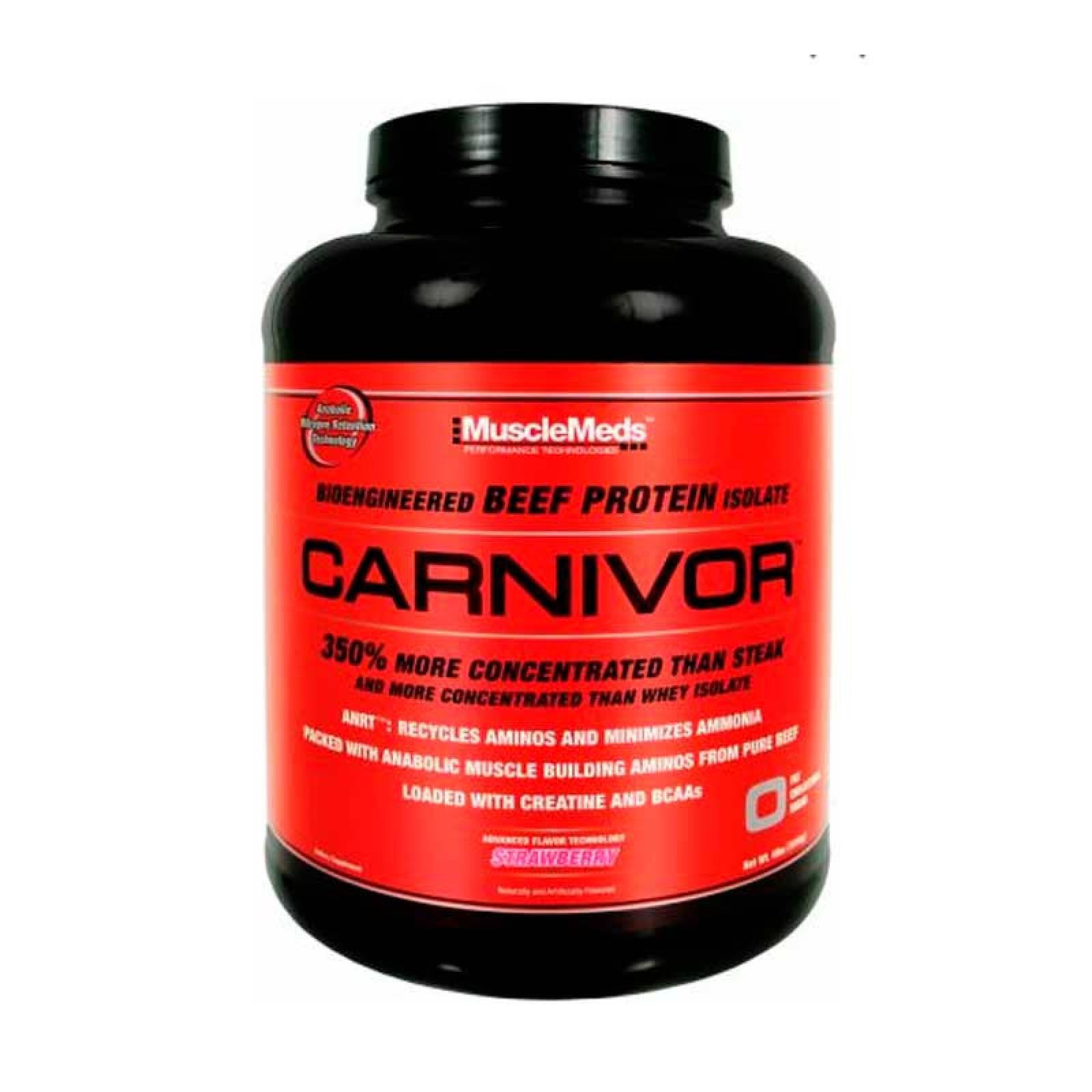 Proteina Musclemeds Carnivor- Fresa 4.5 Lbs (56 Porciones)