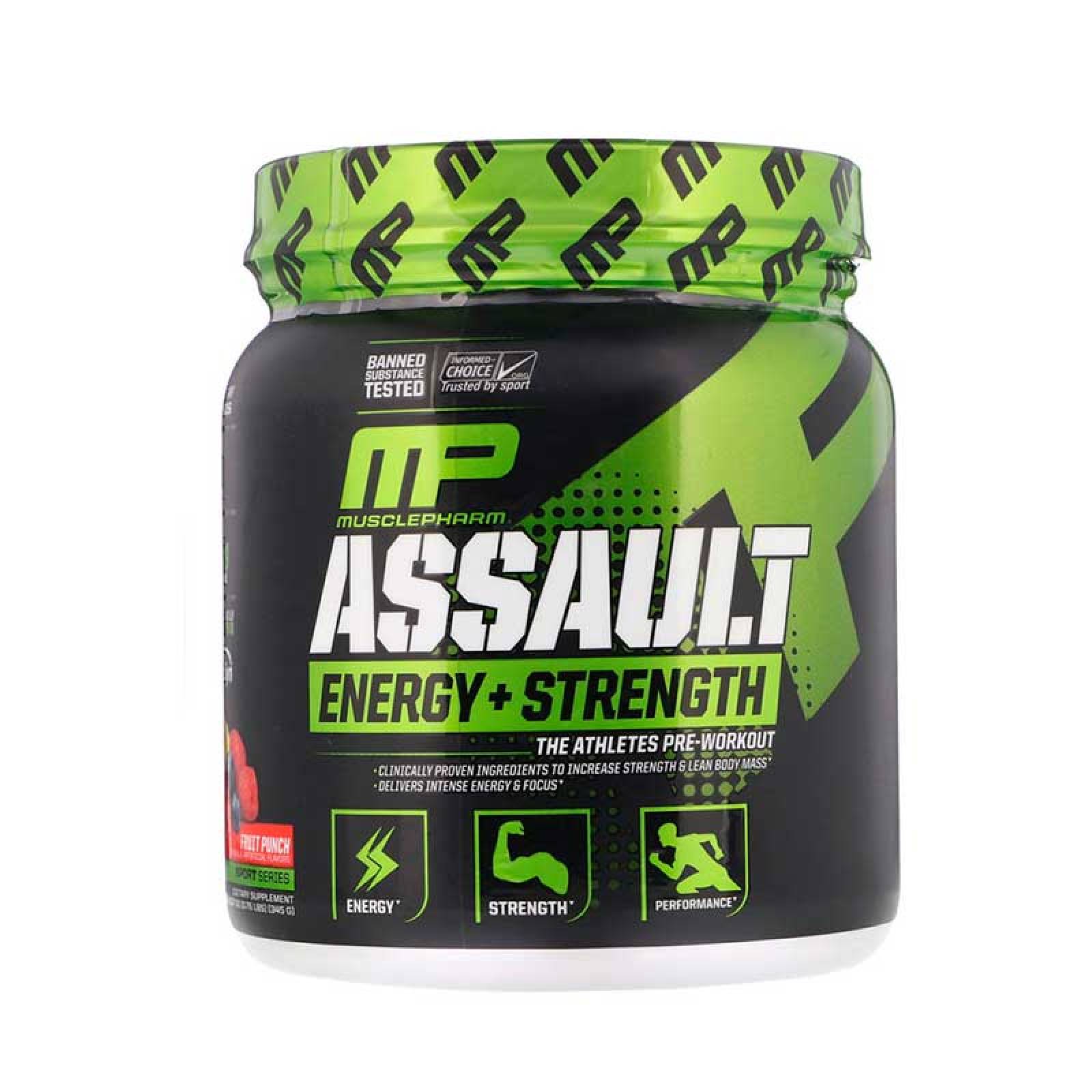 Suplemento Pre Entreno Musclepharm Assault 30 Servicios Ponche de Frutas