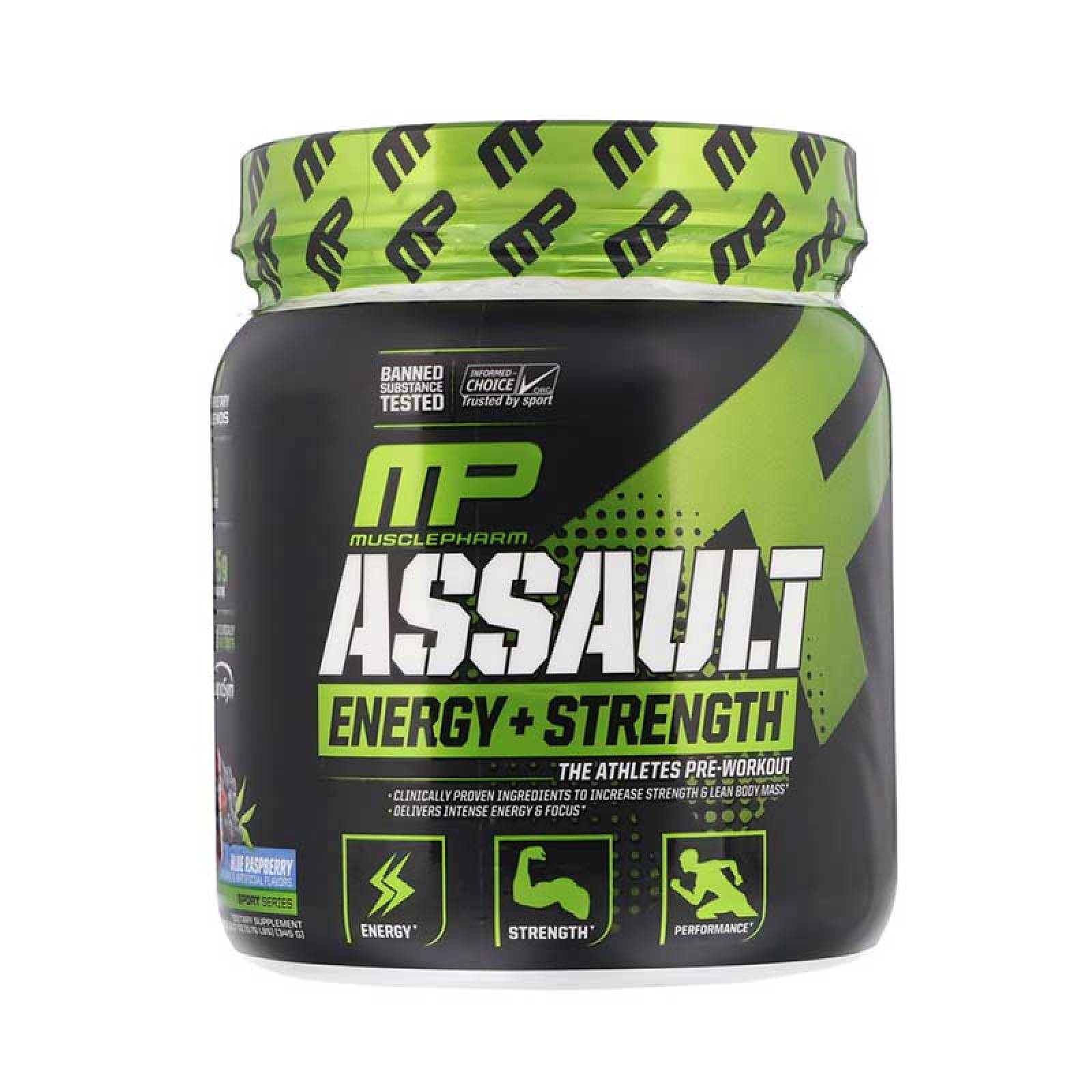 Suplemento Pre Entreno Musclepharm Assault 30 Servicios Frambuesa Azul