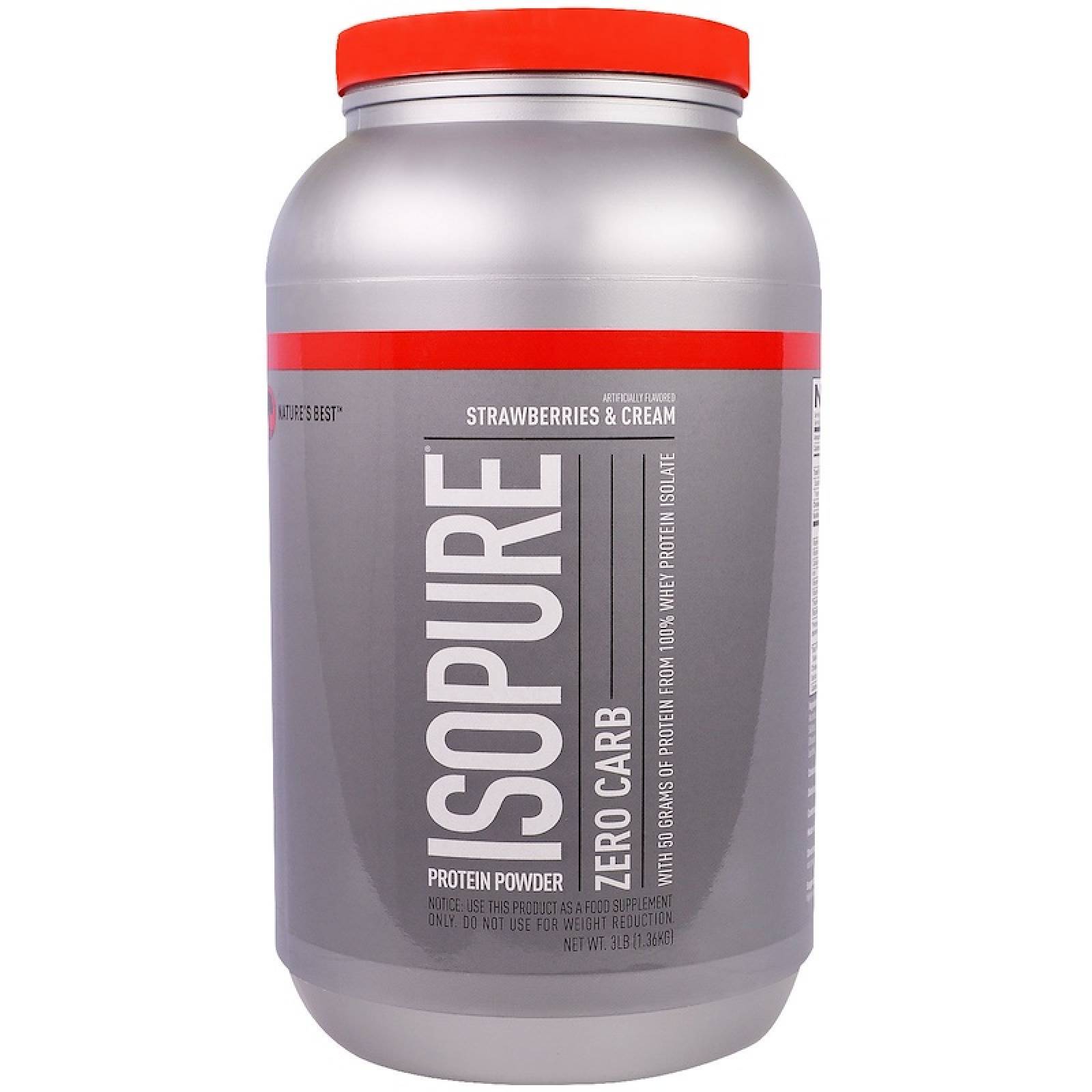 Proteina Isopure Zero Carb Sabor Fresa 3lbs