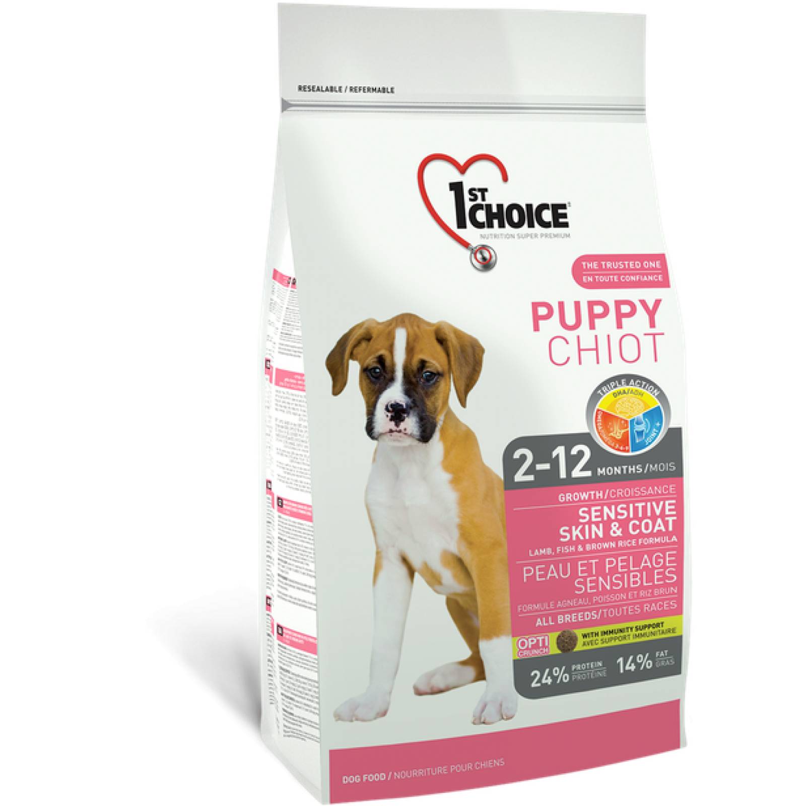 1ST Choice Alimento para Cachorro Piel y Pelaje Saludable Fórmula de Cordero y Pescado Edad: 2-10 meses 20 kg
