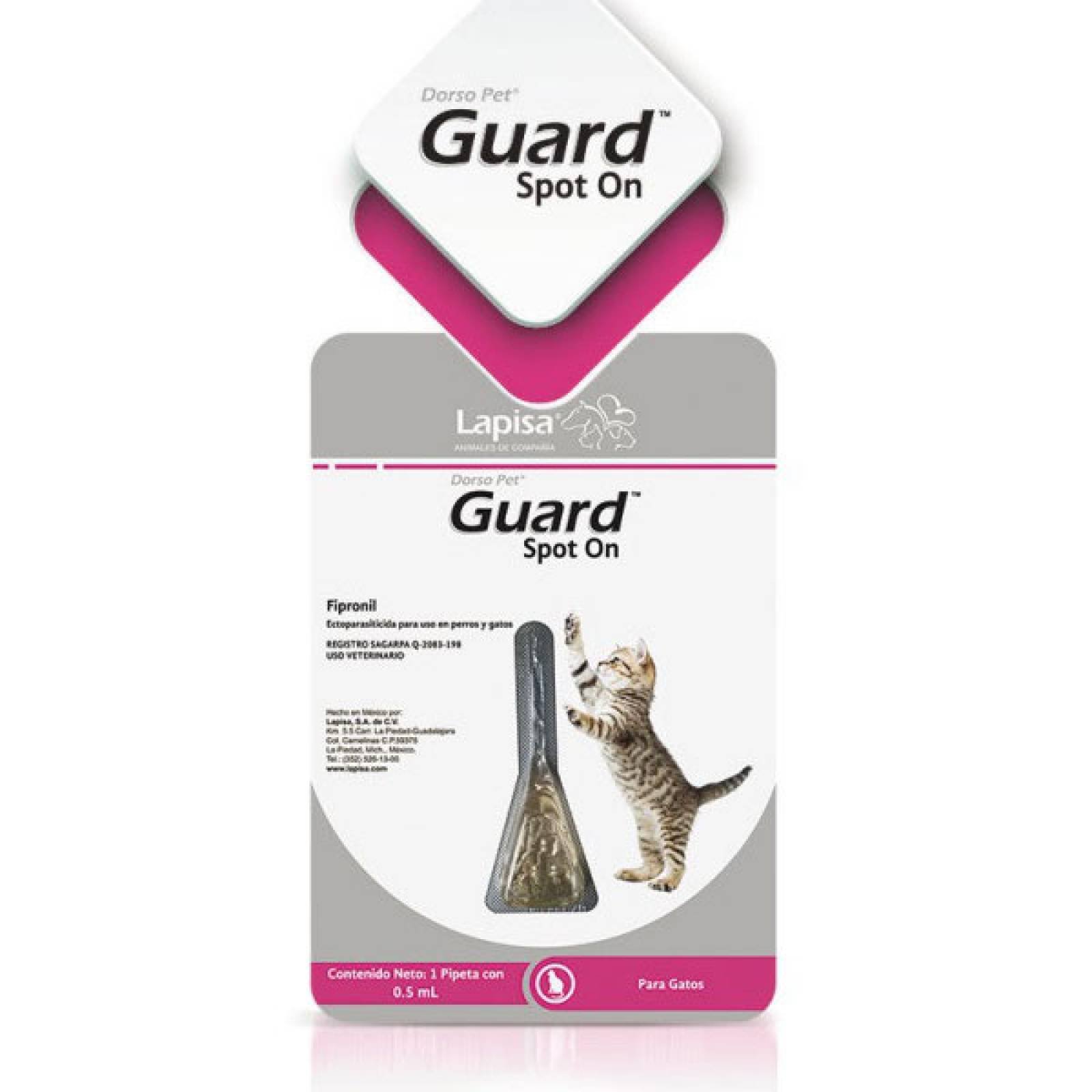 Dorso Pet Guard Spot para Gatos 1 pipeta x 0.5 ml
