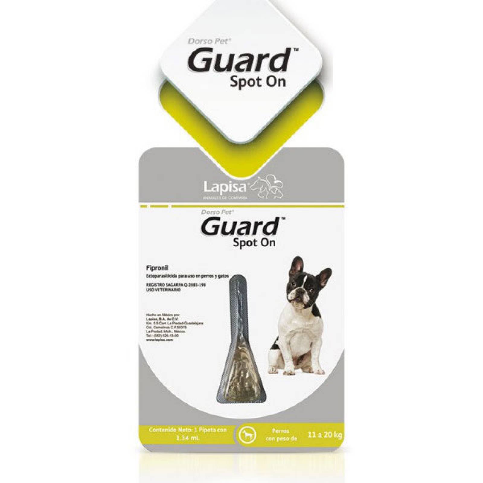 Dorso Pet Guard Spot para Perro Grande 1 pipeta x 2.68 ml