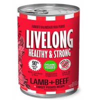 Livelong Healthy & Strong Alimento Para Perro Humedo Cordero Y Res 368 Gr