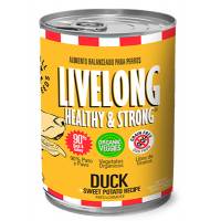 Livelong Healthy & Strong Alimento Para Perro Humedo Pato + Papa Dulce 368 Gr