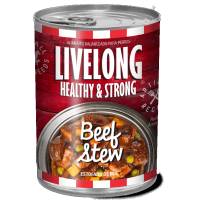 Livelong Healthy & Strong Alimento Para Perro Estofado De Res 340 Gr
