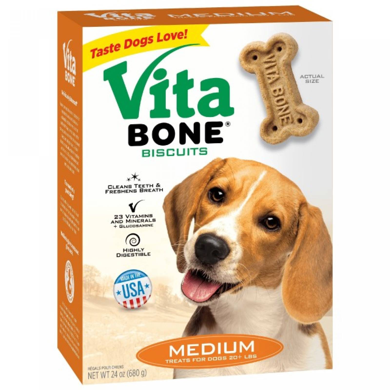 Vita Bone Premios para Perro tallas arriba de 20 lbs Galletas Medium Treats 11kg