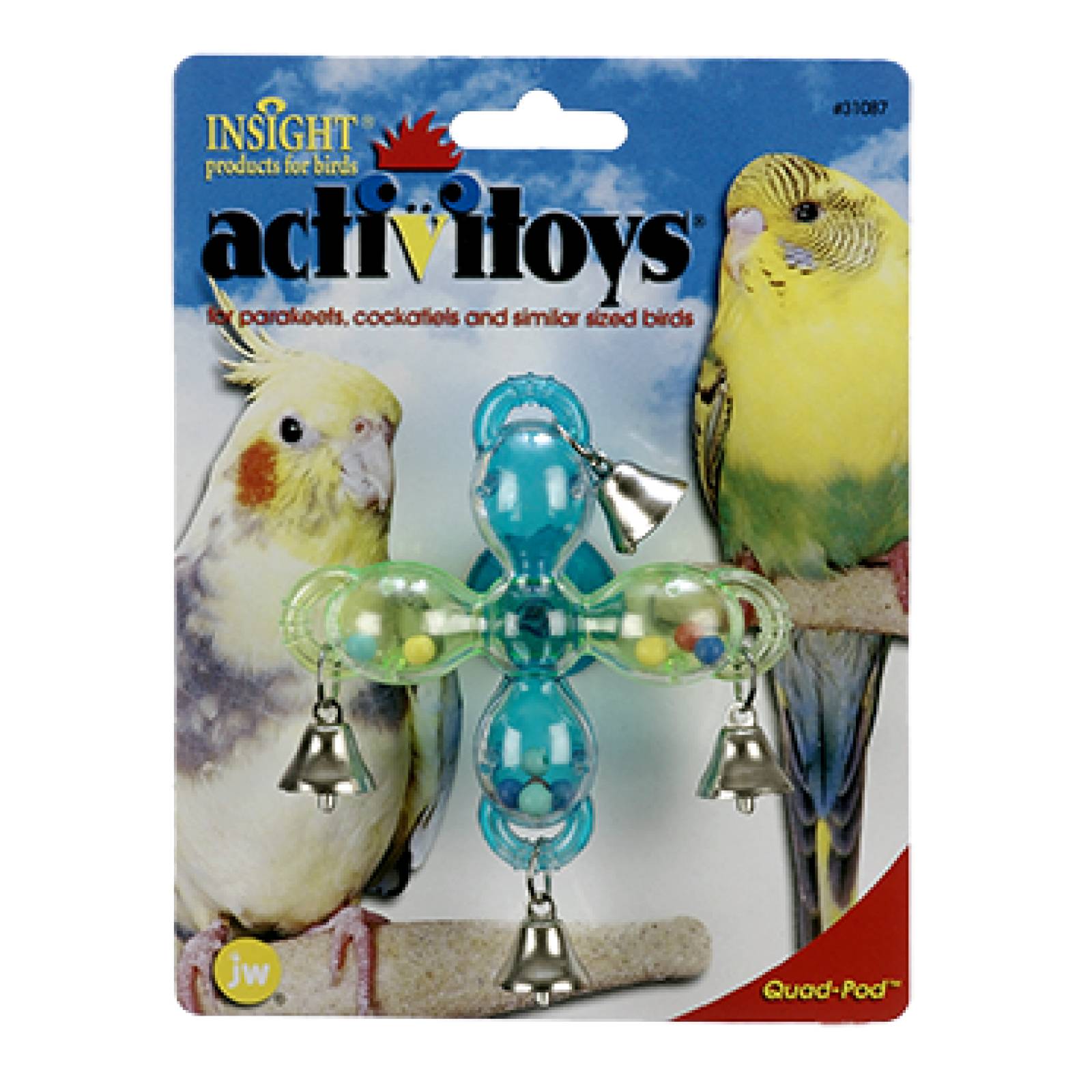 Jw Juguete Cuatro Estaciones Activitoy Con Sonido Para Ave.