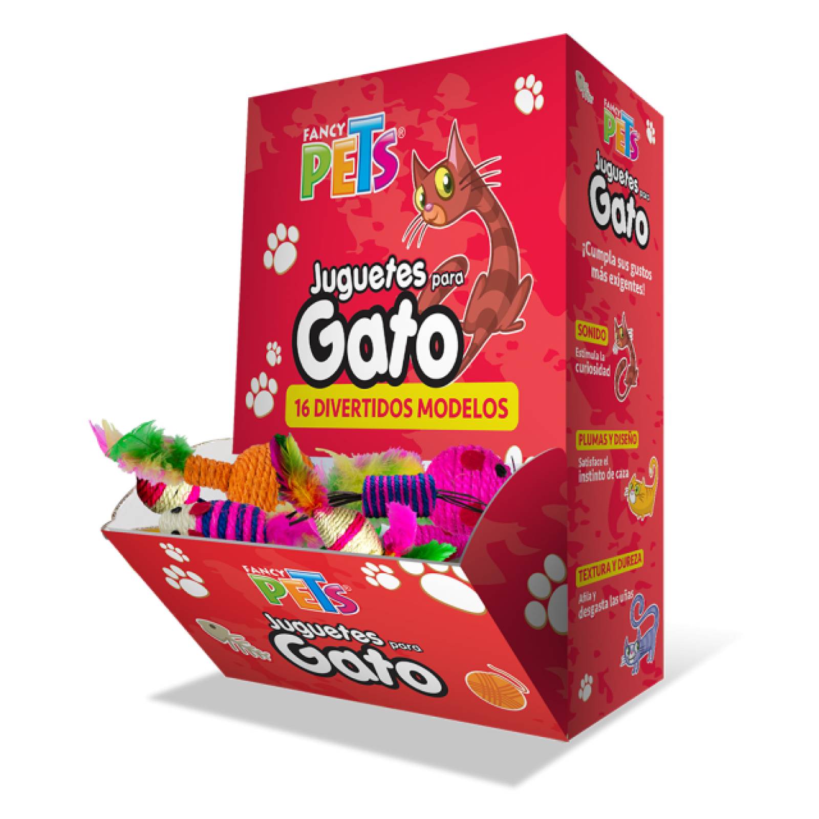 Fancy Pets Juguetes para Gatos Surtidos caja con 48 pzas