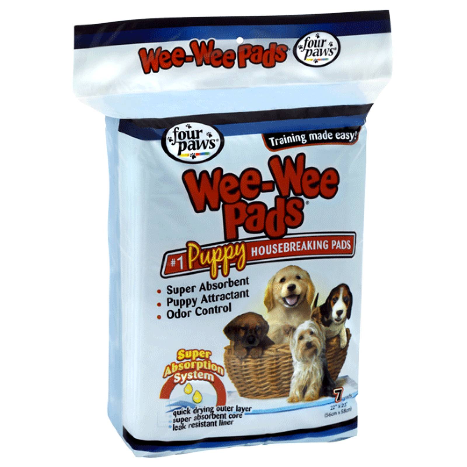 Four Paws Tapetes Absorbentes para entrenamiento de Cachorros Wee-Wee Pads 14 pzas