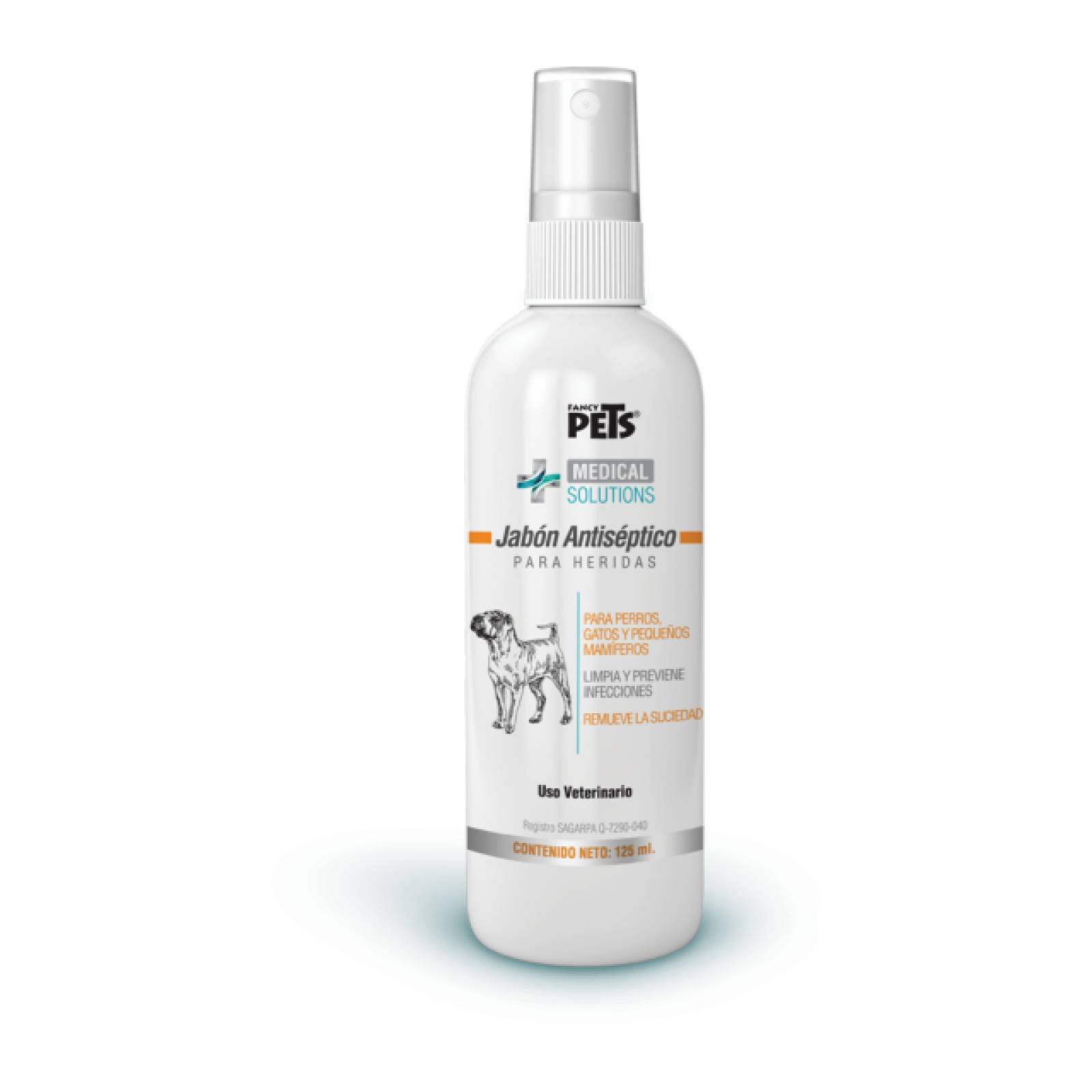 Fancy Pets Medical Solutions Jabon para Perro y Gatos Antiseptico para Heridas de 125 ml