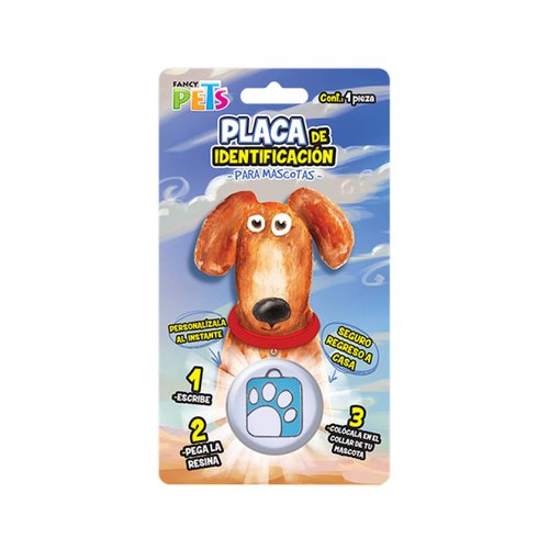 Fancy Pets Placa para Mascota forma de Huella Cuadrada 1 pz