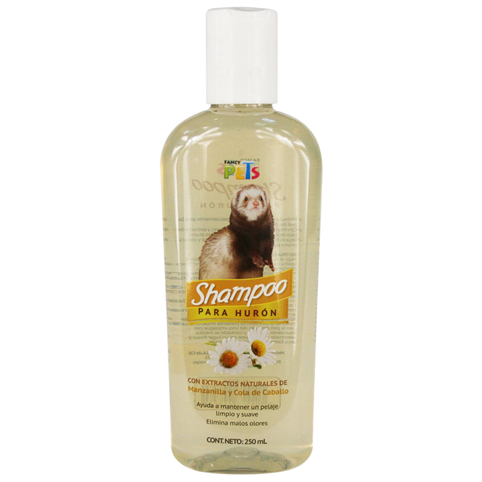 Fancy Pets Shampoo para hurón con extractos naturales de Manzanilla y Cola de Caballo.