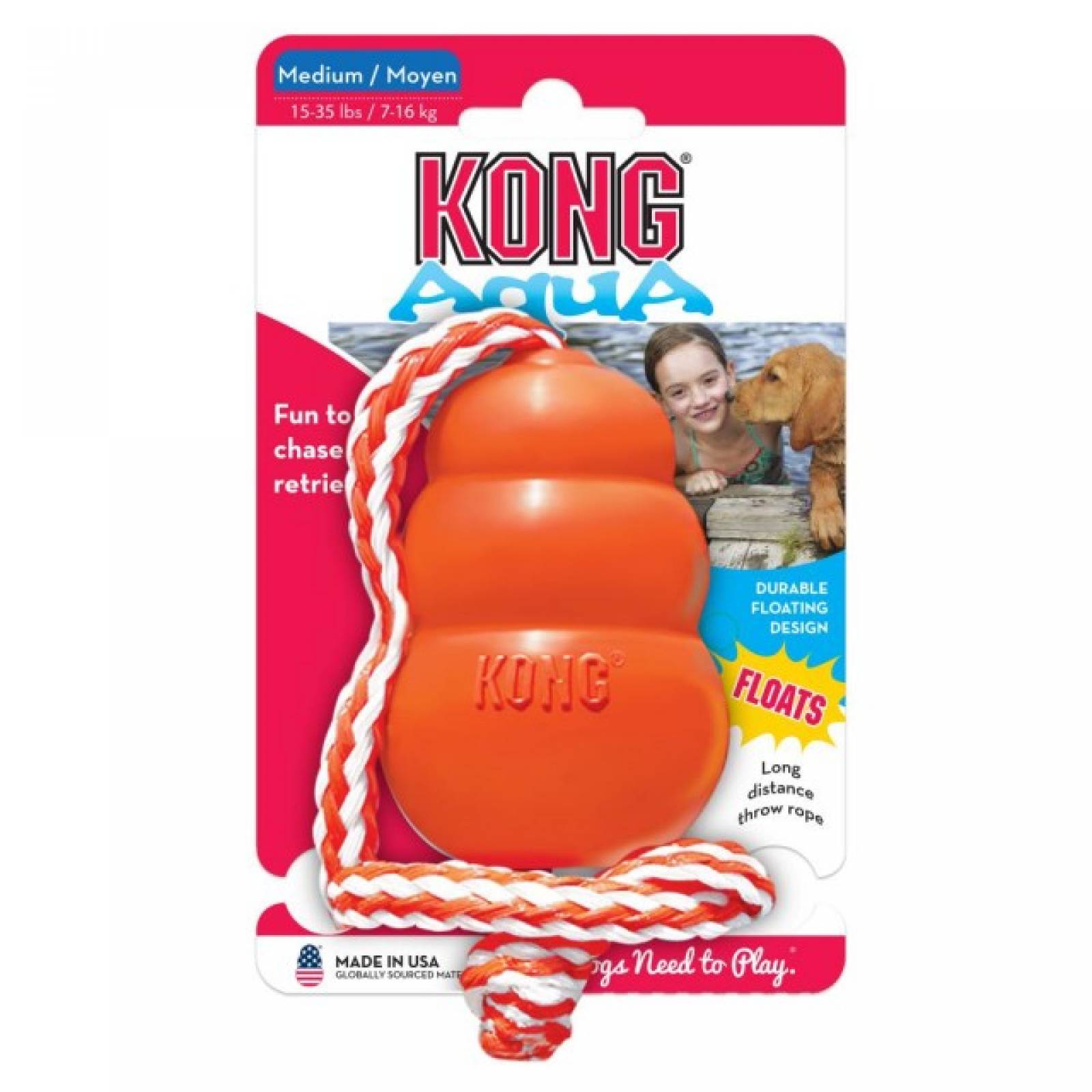 Kong Aqua Juguete Acuatico para Perro Med
