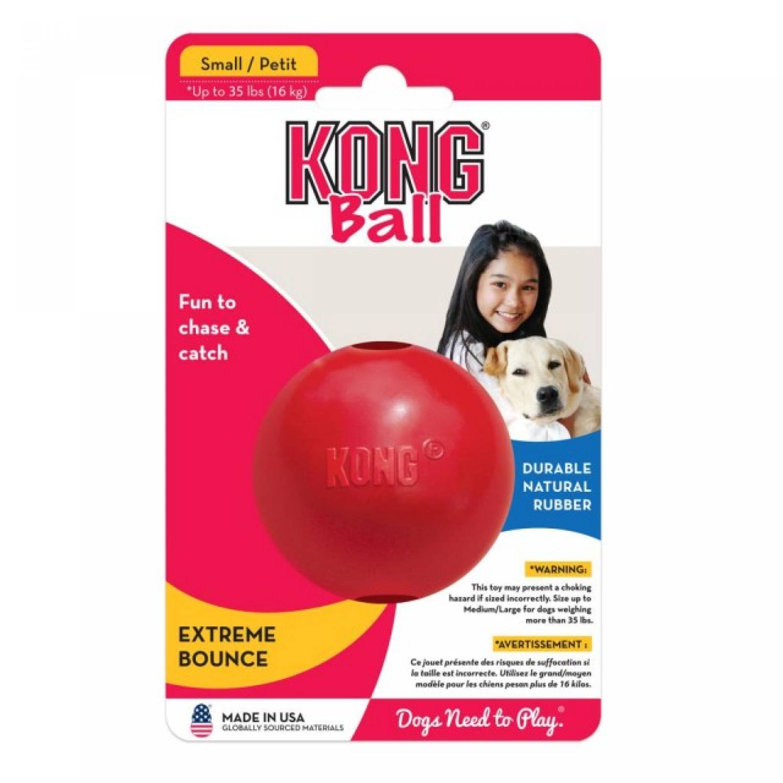 Kong Pelota para Perro interactiva dispensadora de Premios Med-Gde