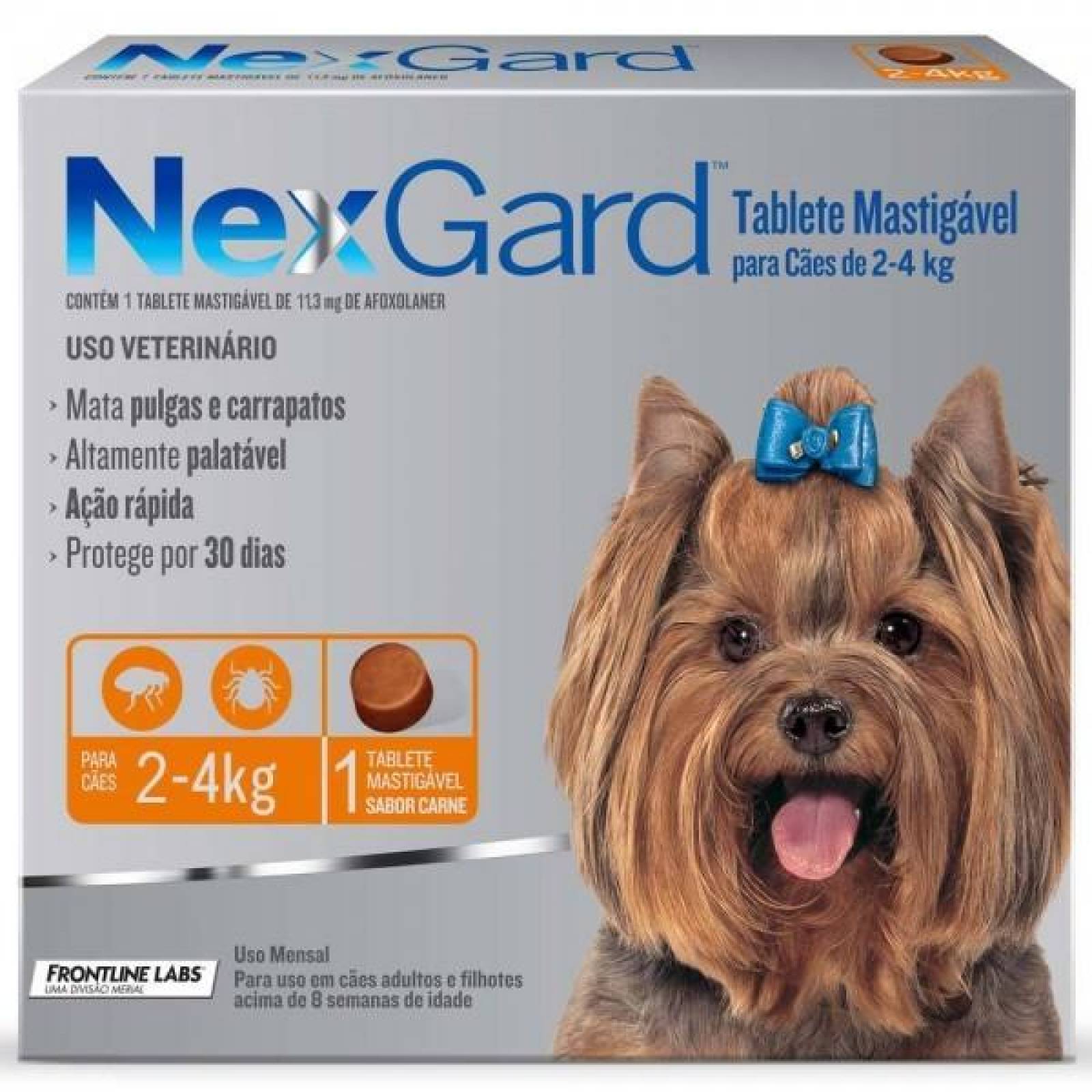 NexGard S Ectoparasiticida Perro chico 2-4 kg 1 tab. masticable