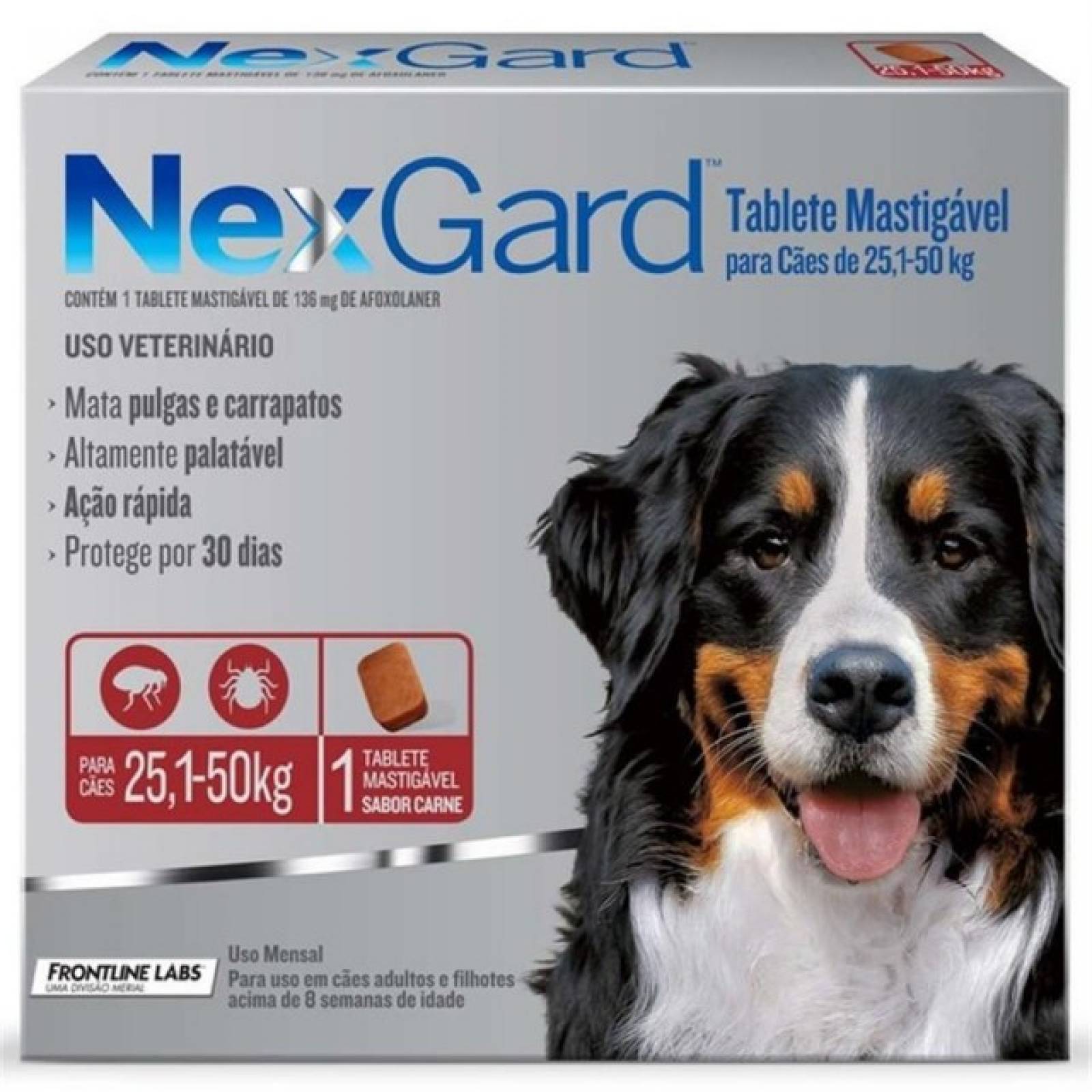 NexGard XL Ectoparasiticida Perro xgde 25-50 kg 1 tab. masticable