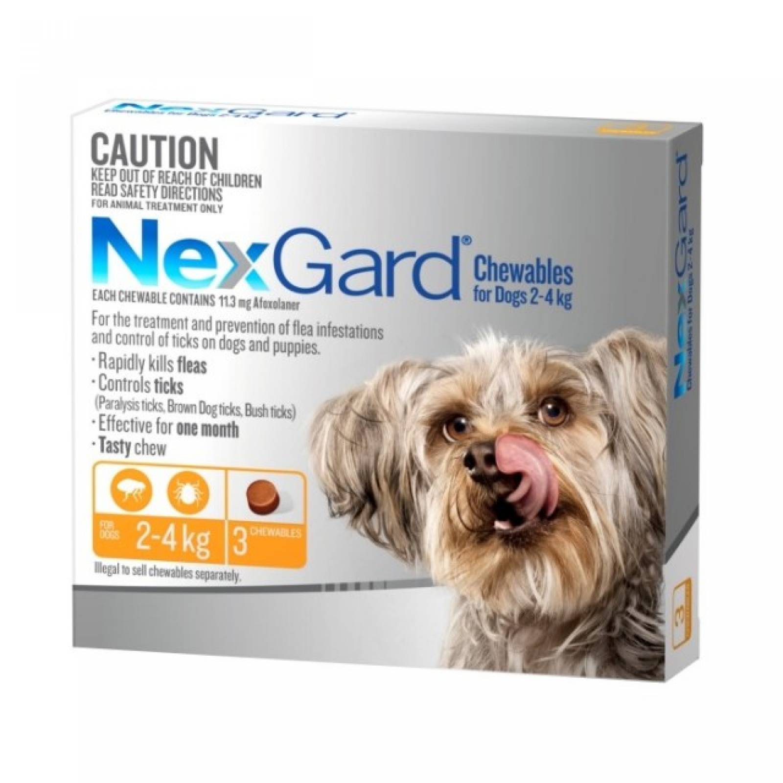 NexGard S Ectoparasiticida Perro chico 2-4 kg 3 tab. masticable