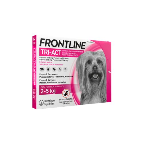 Frontline Tri-act Antiparasitario para Perro XS (2-5 KG) 3 pipeta