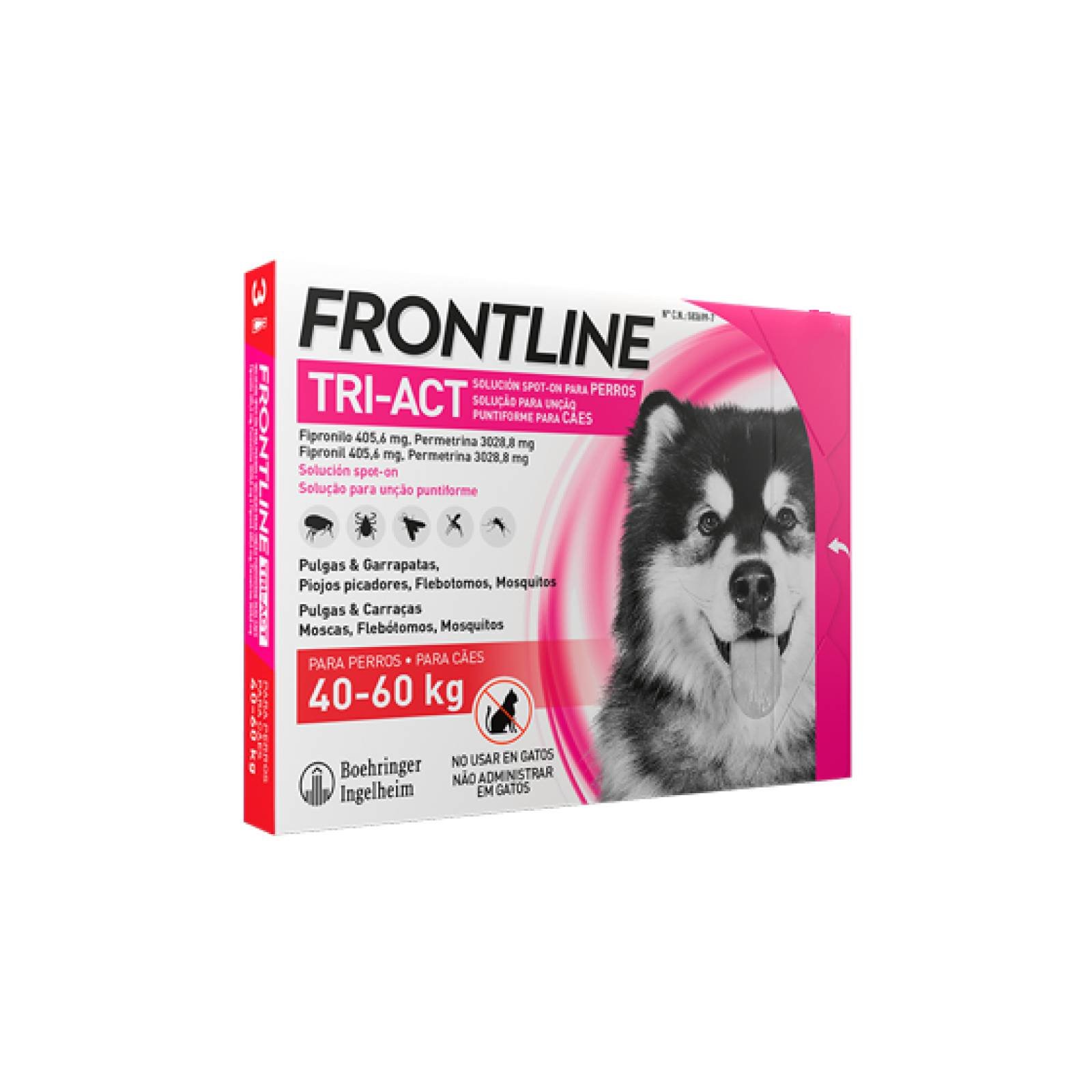 Frontline Tri-act Antiparasitario para Perro XL (40-60 KG) 3 pipeta