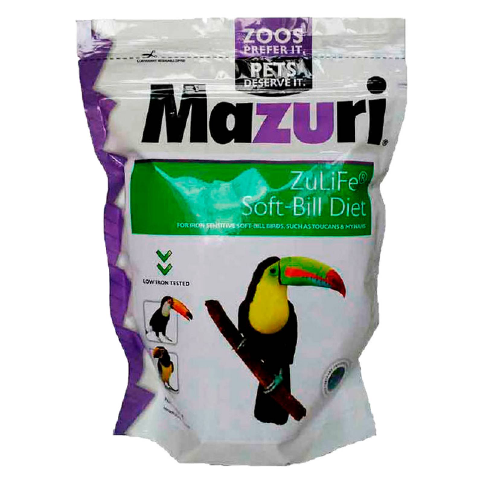 Mazuri Alimento para Tucanes o aves sensibles altas concentraciones de hierro 550 gr