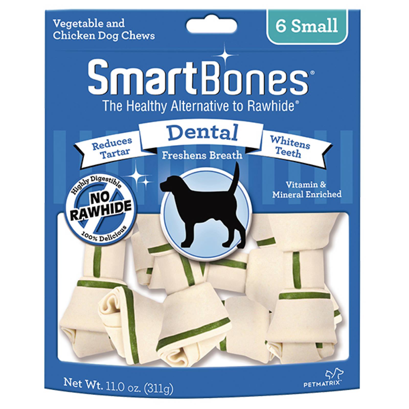 Smartbones premios para Perro Huesos Dental Ch 6 pzas