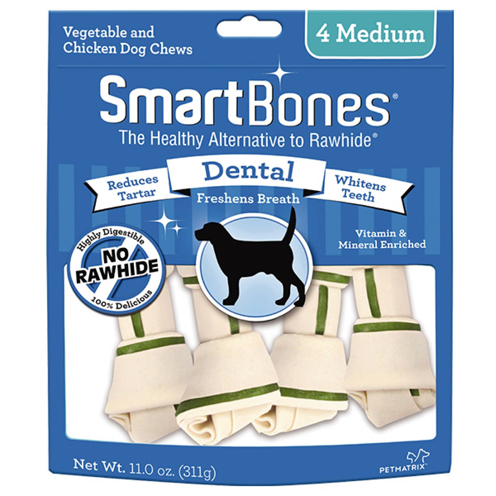 Smartbones premios para Perro Huesos Dental Med 4 pzas