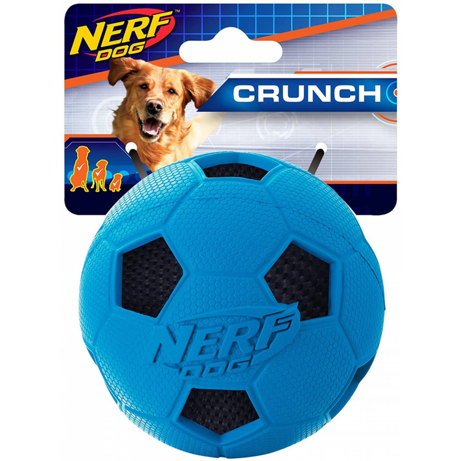 Nerf Pet Juguete para Perro Pelota Soccer Crunch 3" Med