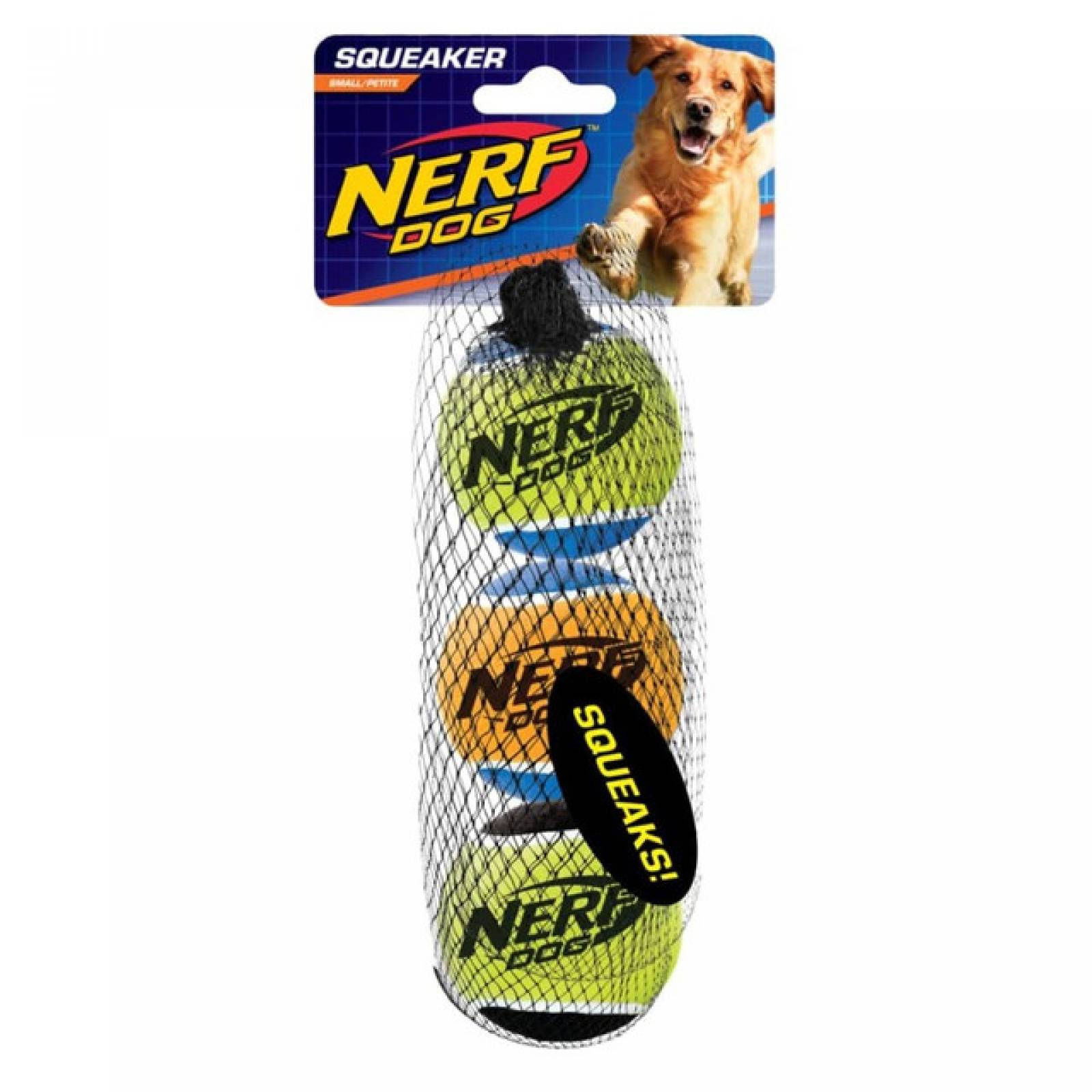 Nerf Pet Juguete para Perro Pelotas de Tenis Squeaker 2" Ch 3 pzas