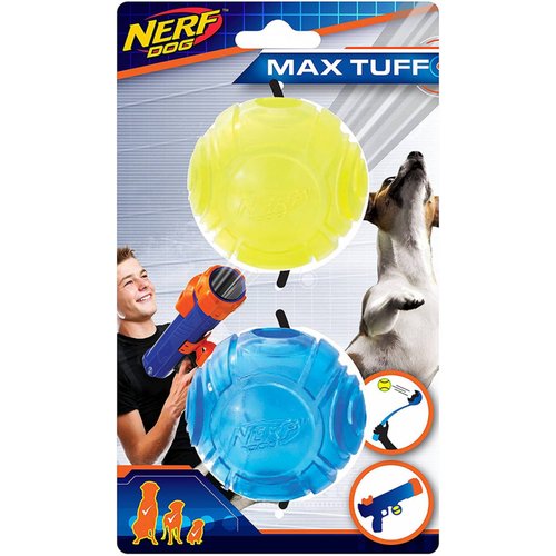 Nerf Pet Juguete para Perro Pelota Traslucida 2.5" 2 pzas