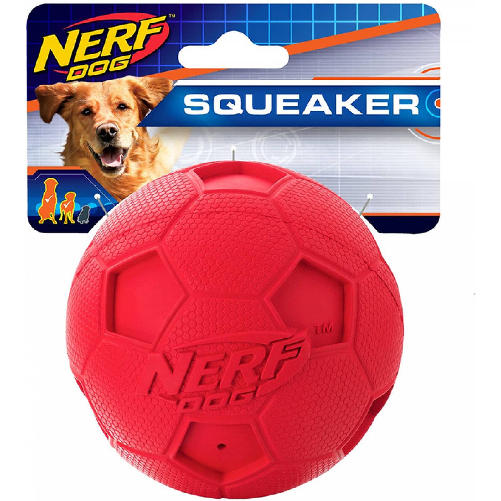 Nerf Pet Juguete para Perro Pelota Caucho Con Sonido Soccer Gde