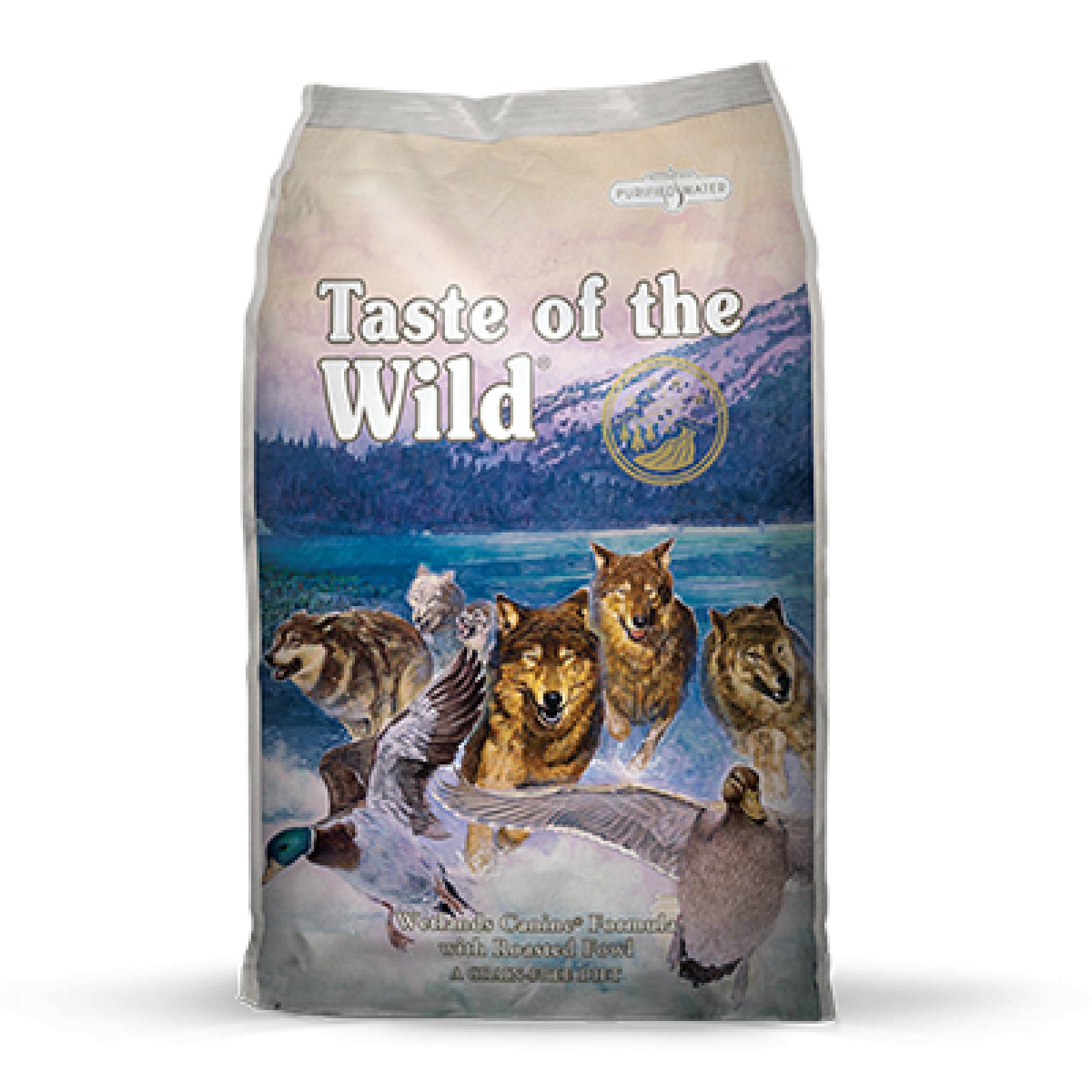 Taste of the wild Alimento para Perro Adulto Wetlands de Pato Asado 32/18 13.61 Kg