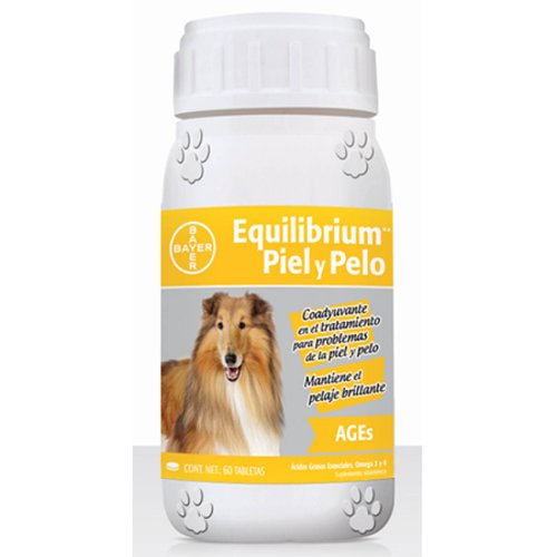 EQUILIBRIUM PIEL Y PELO Vitamina para Perro con 60 tabletas