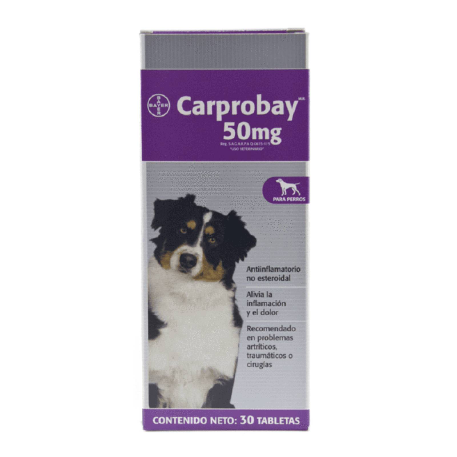 CARPROBAY Anti-inflamatorio para Perro 1 tableta de 50 mg