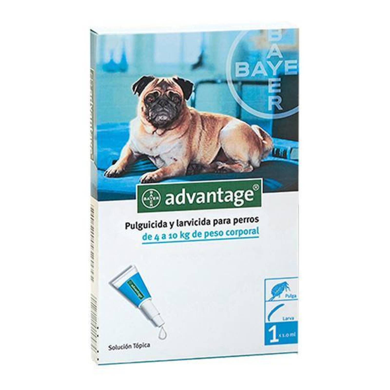 ADVANTAGE Antipulgas para Perros Solución Tópica pipeta de 1.0 ML