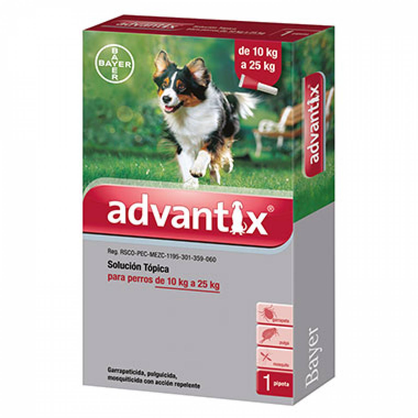 ADVANTIX Antipulgas para Perros Solución Tópica pipeta de 0.4 ml