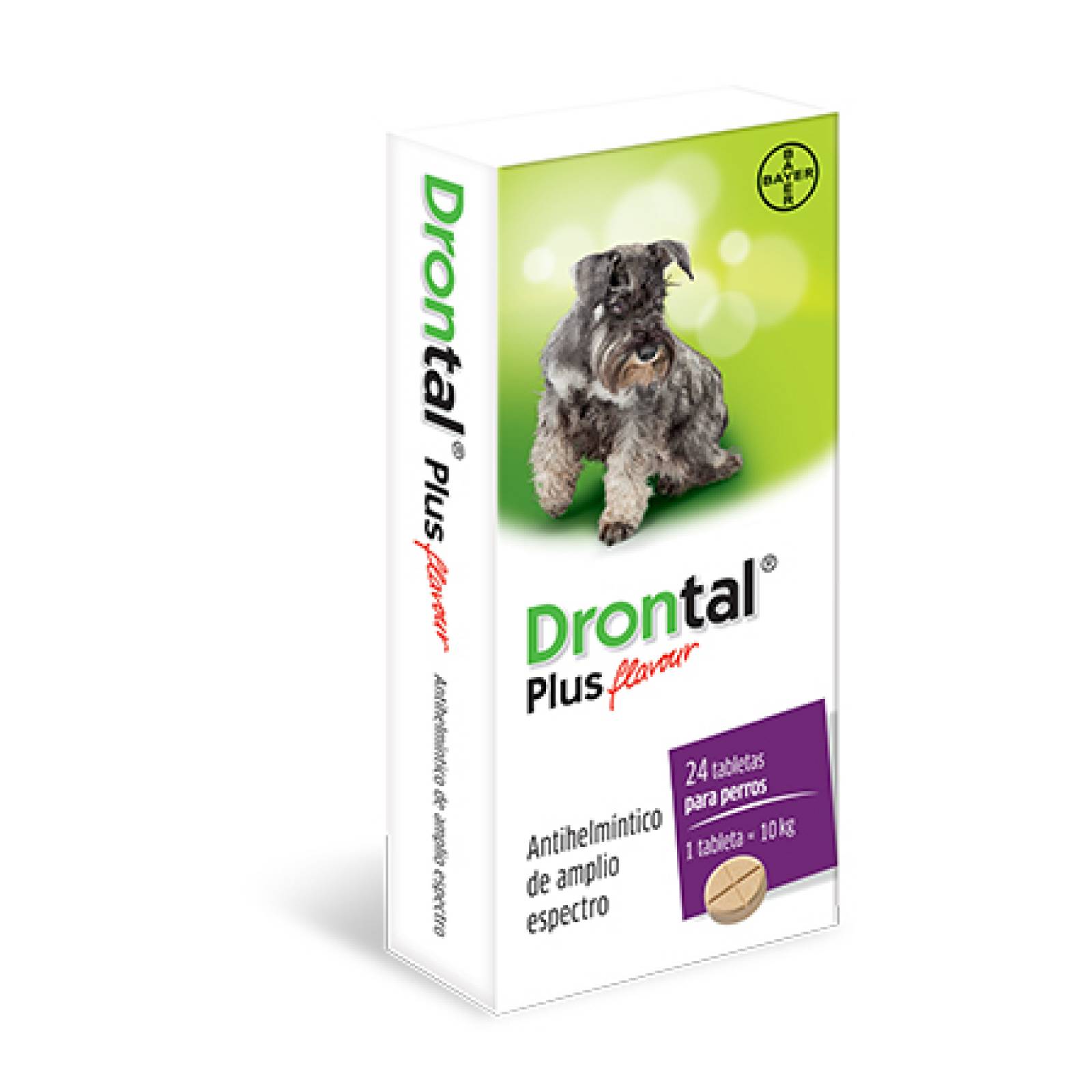 DRONTAL PLUS FLAVOUR Desparasitante Para Perro  24 tabletas