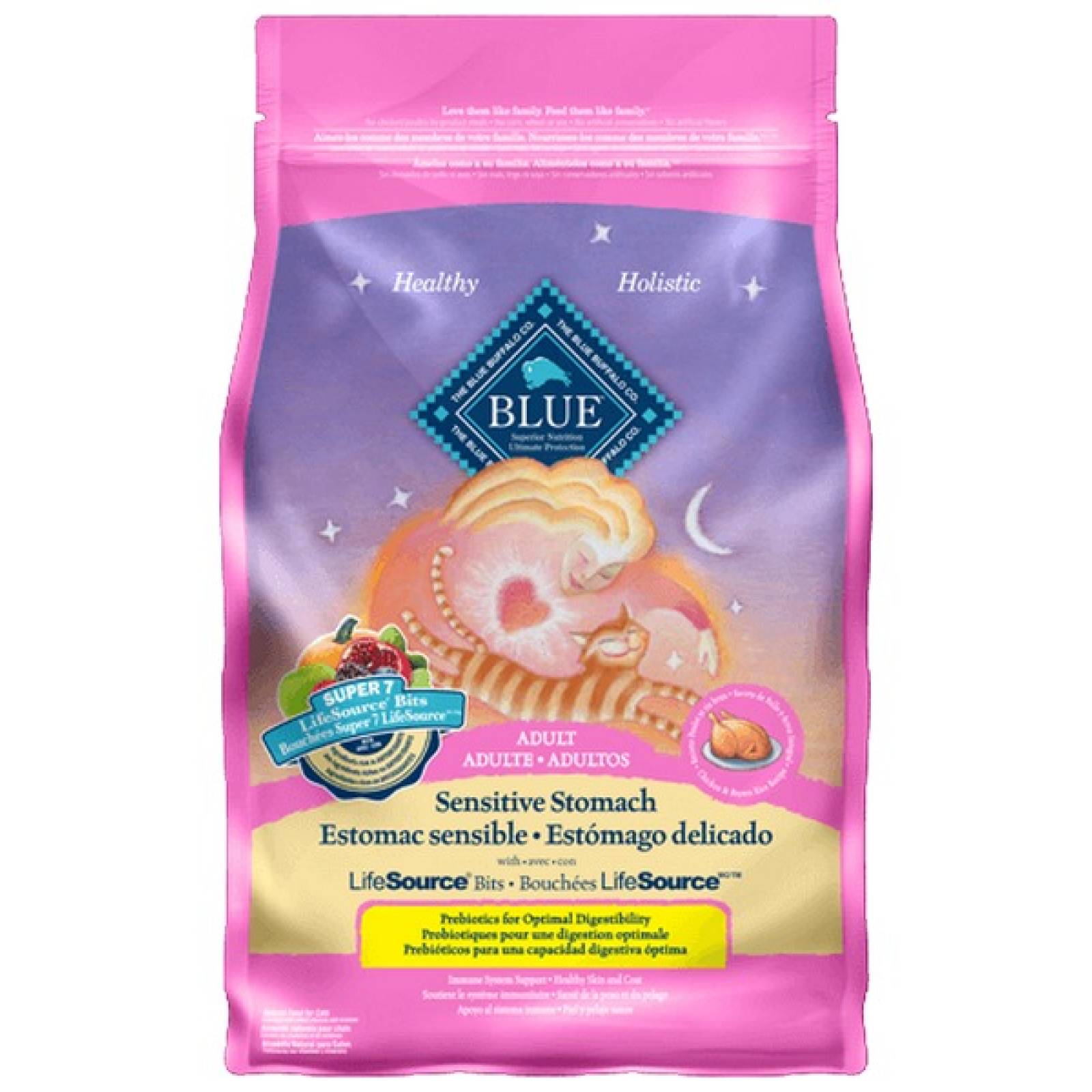 Blue Buffalo Alimento para Gato Estomago Sensible de Pollo 0.9 kg