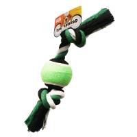 Fancy Pets Juguete Para Perro Hueso De Hilo Con Bola De Tenis 31 Cm