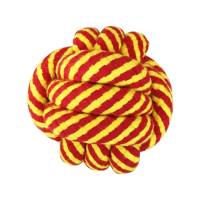 Fancy Pets Juguete Para Perro Bola De Cuerda Roja-Amarillo De 8 Cm