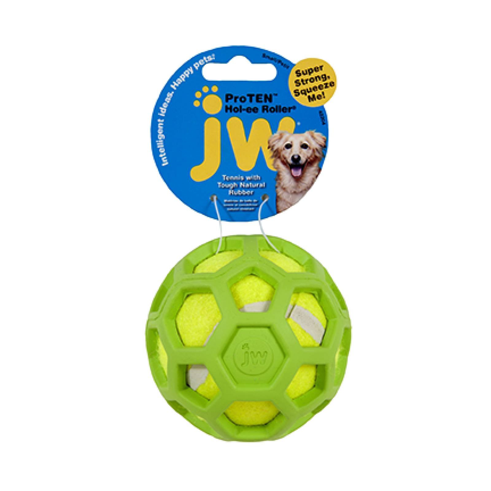 JW pets Juguete para Perro Pelota 2 en 1 (Tenis y Goma) Mini